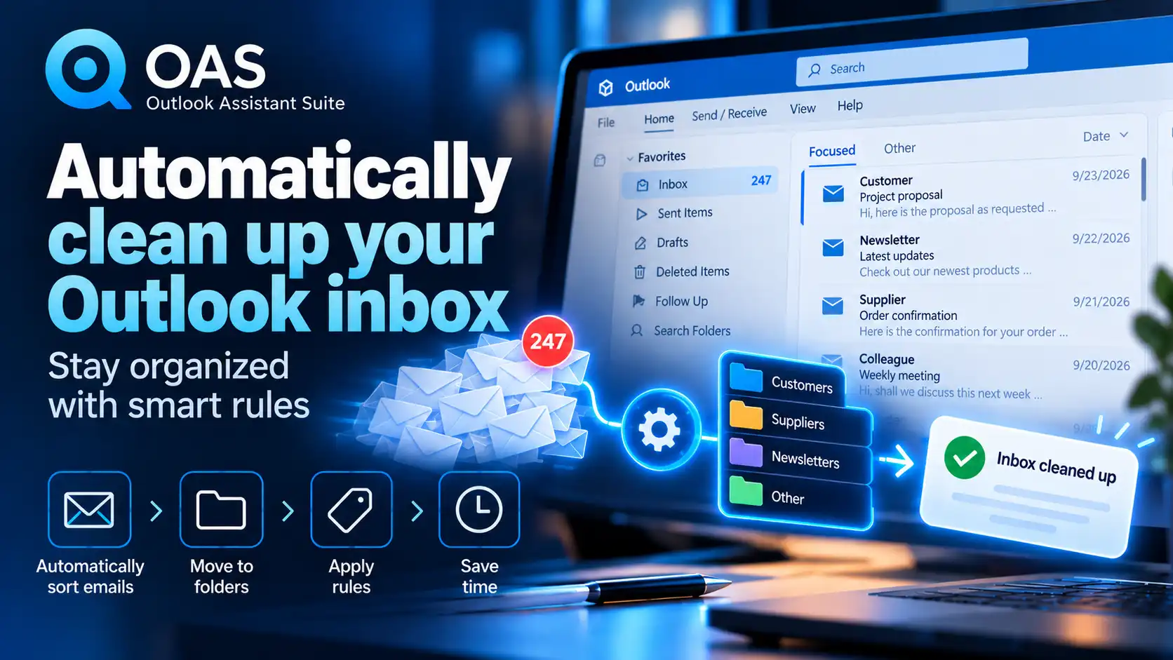 Automatically clean up your Outlook inbox with OAS Inbox Cleanup
