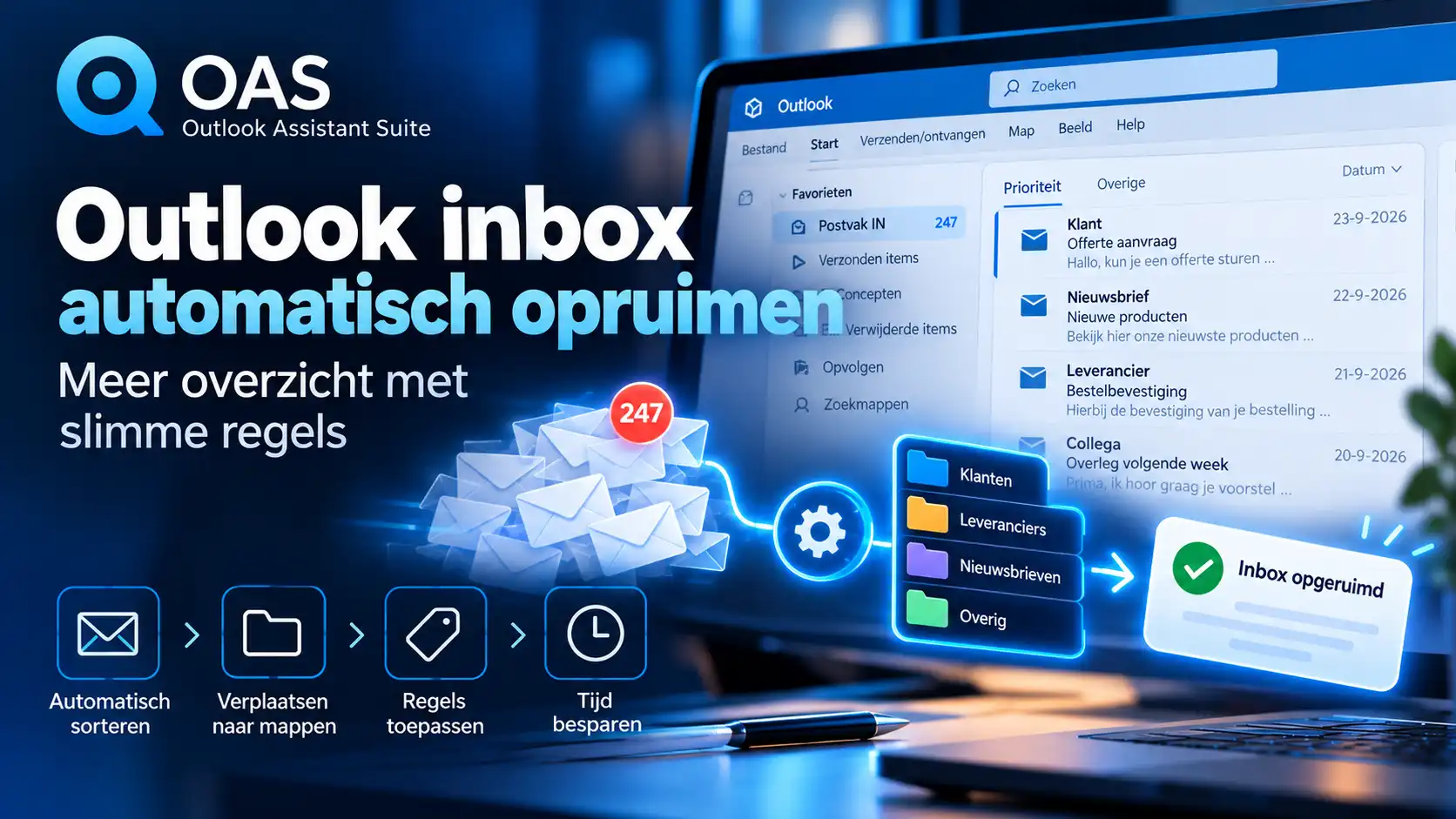 Outlook inbox automatisch opruimen met OAS Inbox Cleanup