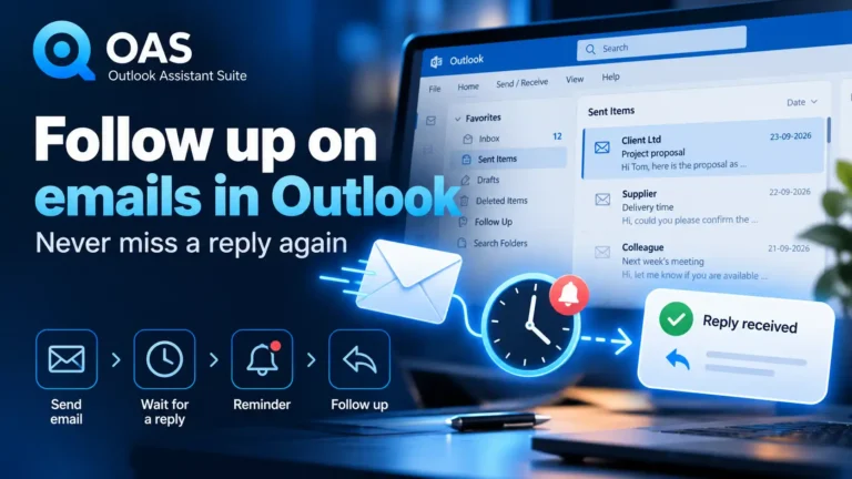 Follow up on emails in Outlook and wait for a reply